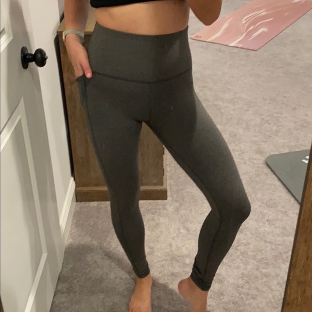 Senita Sz S full length charcoal grey leggings